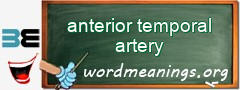 WordMeaning blackboard for anterior temporal artery